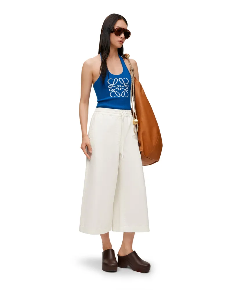 Loewe Luxury Cropped trousers in denim White