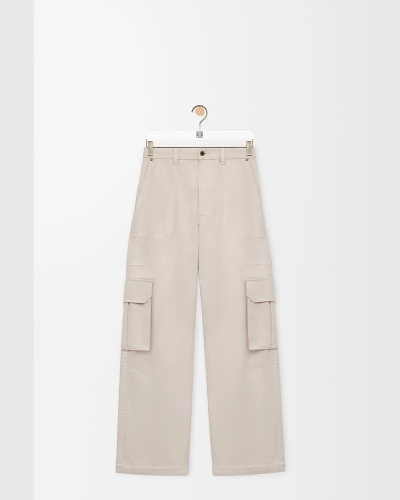 Loewe Cargo Trousers In Cotton Size Hombre Light