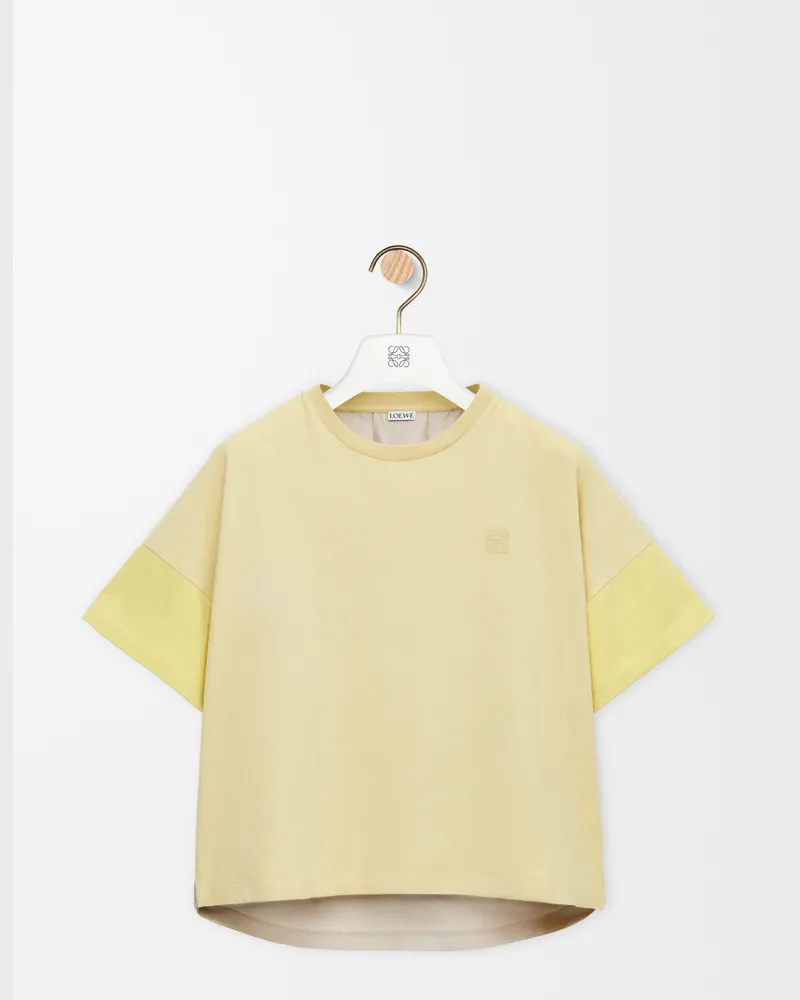 Loewe Boxy Fit T-shirt In Cotton And Silk Size Mujer Pale