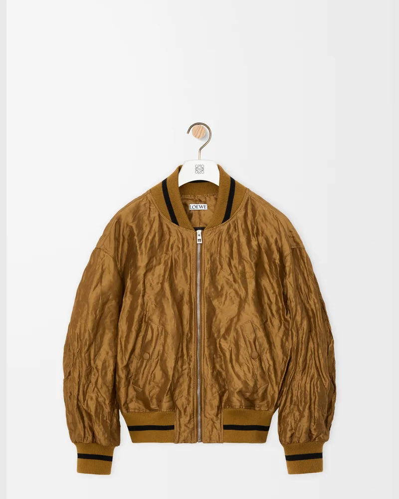 Loewe Bomber Jacket In Technical Fabric Size Mujer Toffee