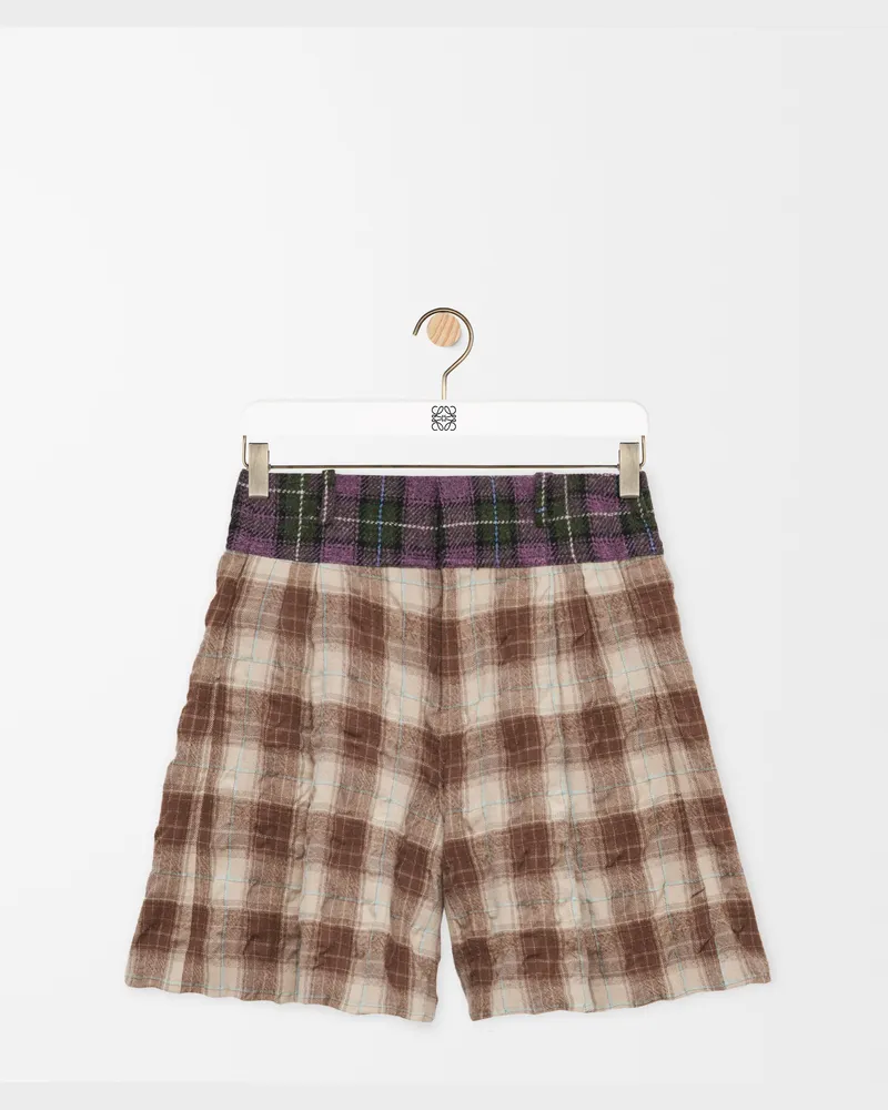 Loewe Shorts In Wool And Cotton Size Hombre Brown