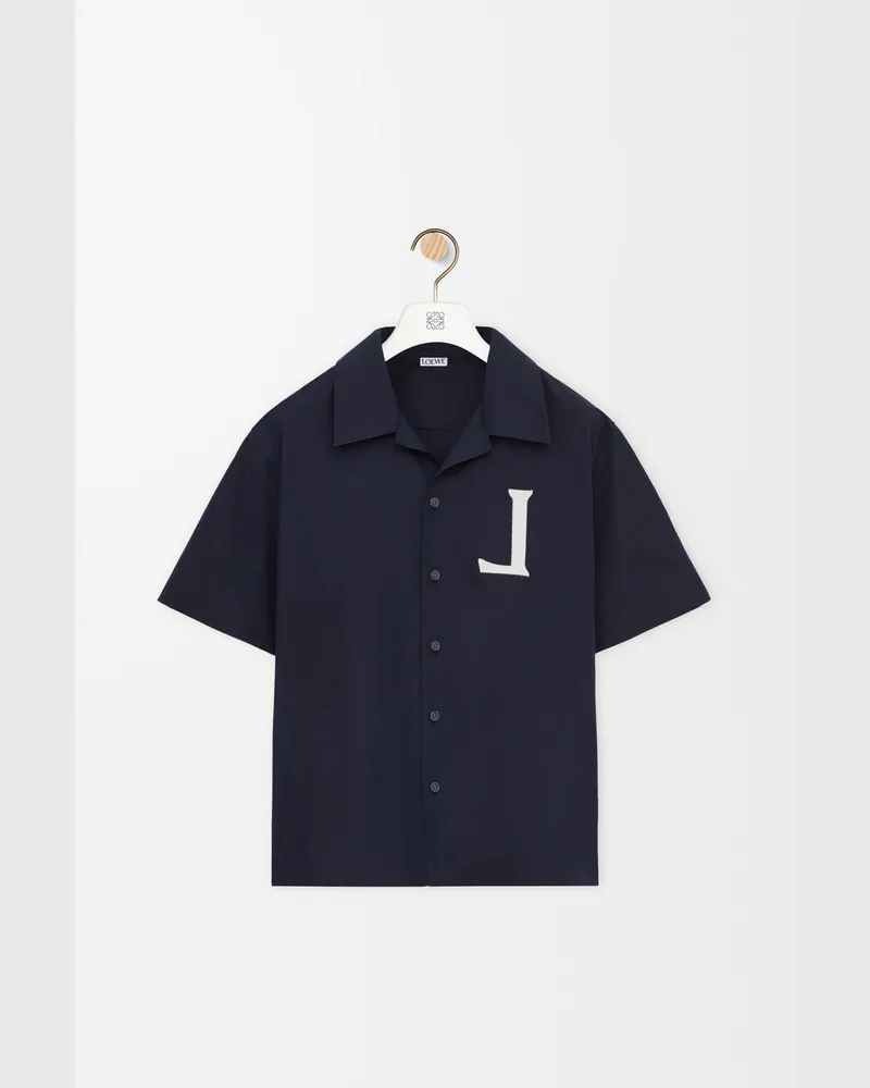 Loewe Short Sleeve Shirt In Cotton Size Hombre Dark