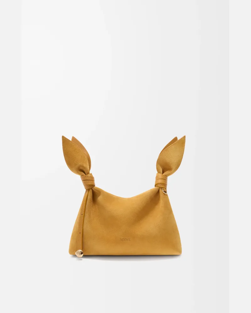 Loewe Mini Scarf Bag In Suede Mujer Ochre