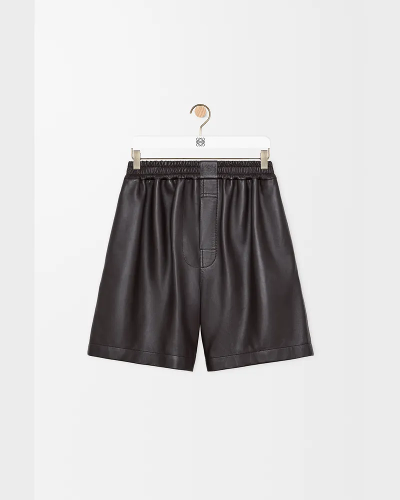 Loewe Shorts In Nappa Lambskin Size Hombre Dark