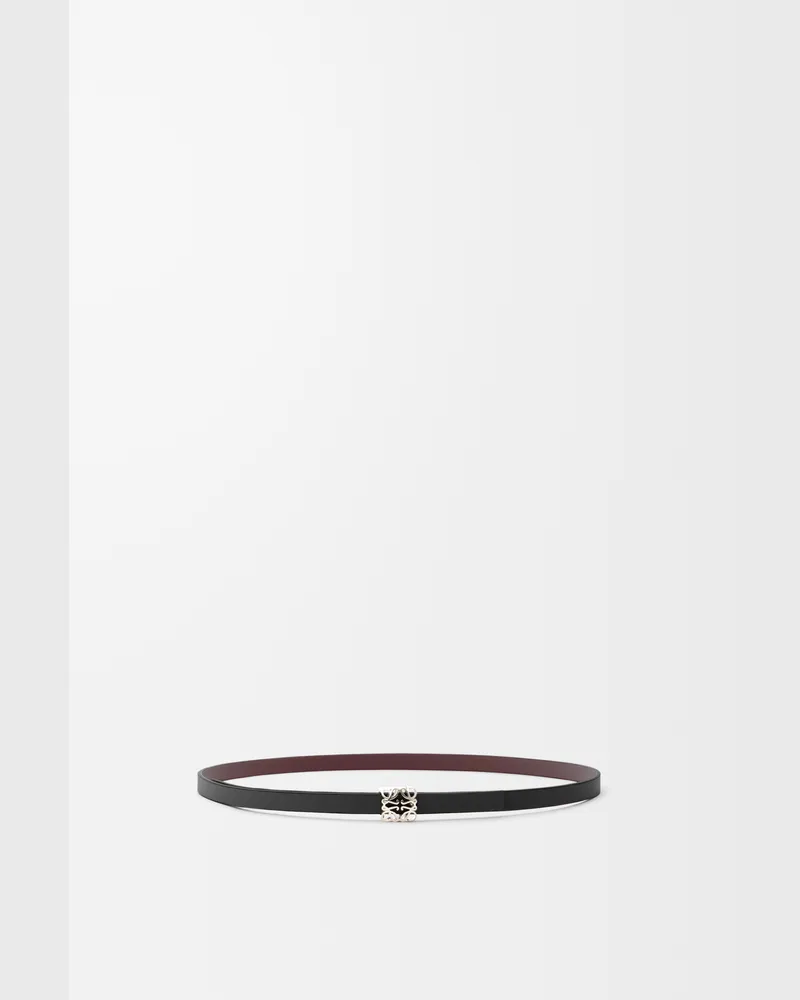 Loewe Reversible Anagram Bombé Belt In Leather skin Size Mujer Black