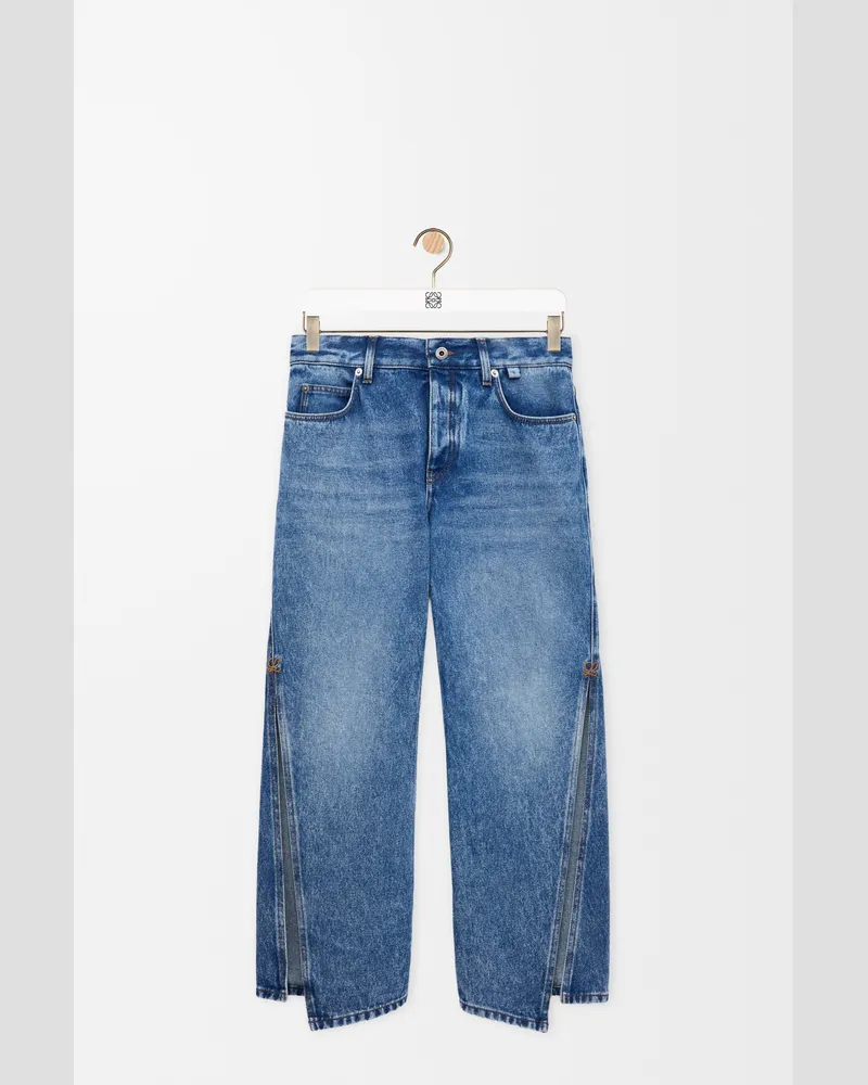 Loewe Trousers In Denim Size Mujer Medium