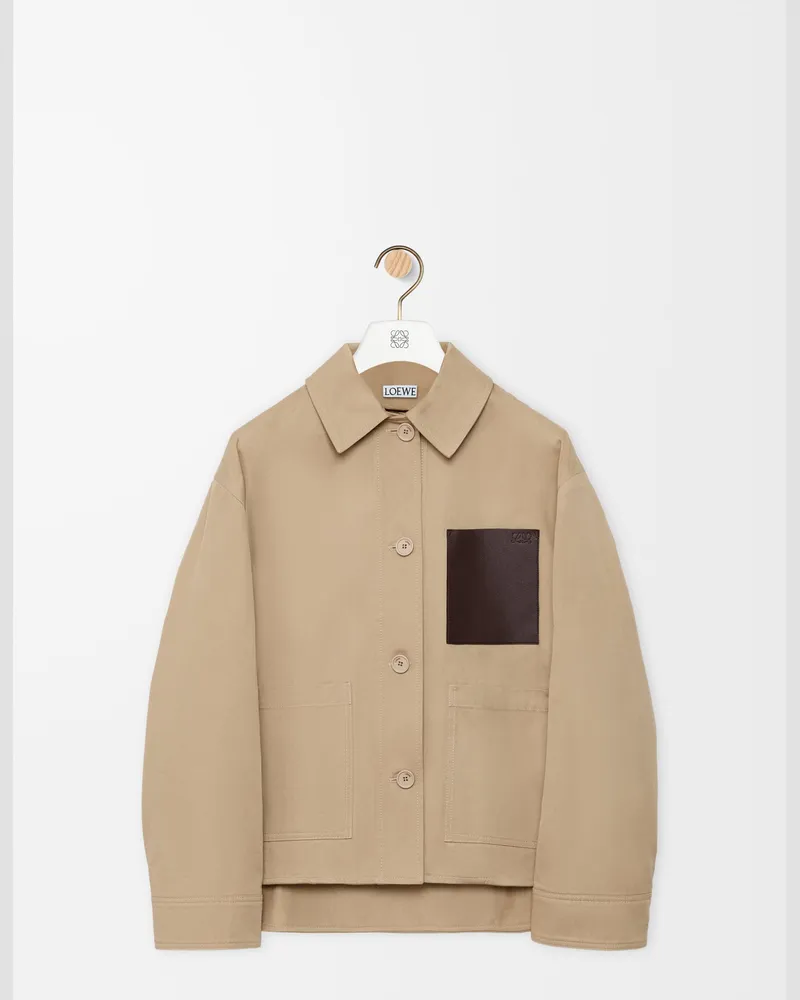 Loewe Workwear Jacket In Cotton Size Mujer Beige