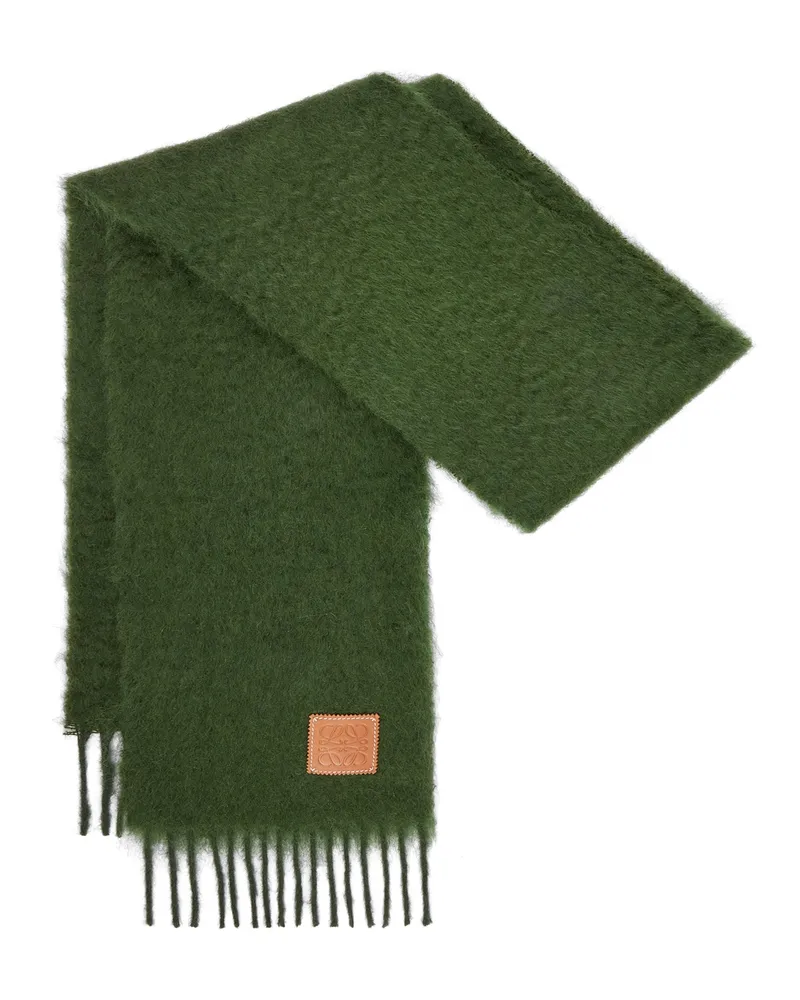 Loewe Luxury Scarf in mohair and wool Forest