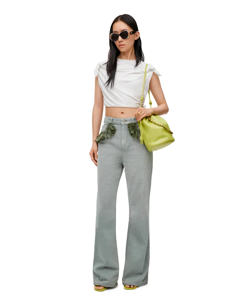 Loewe Luxury Bootleg jeans in denim Khaki