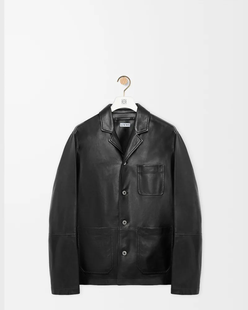 Loewe Workwear Jacket In Nappa Lambskin Size Hombre Black
