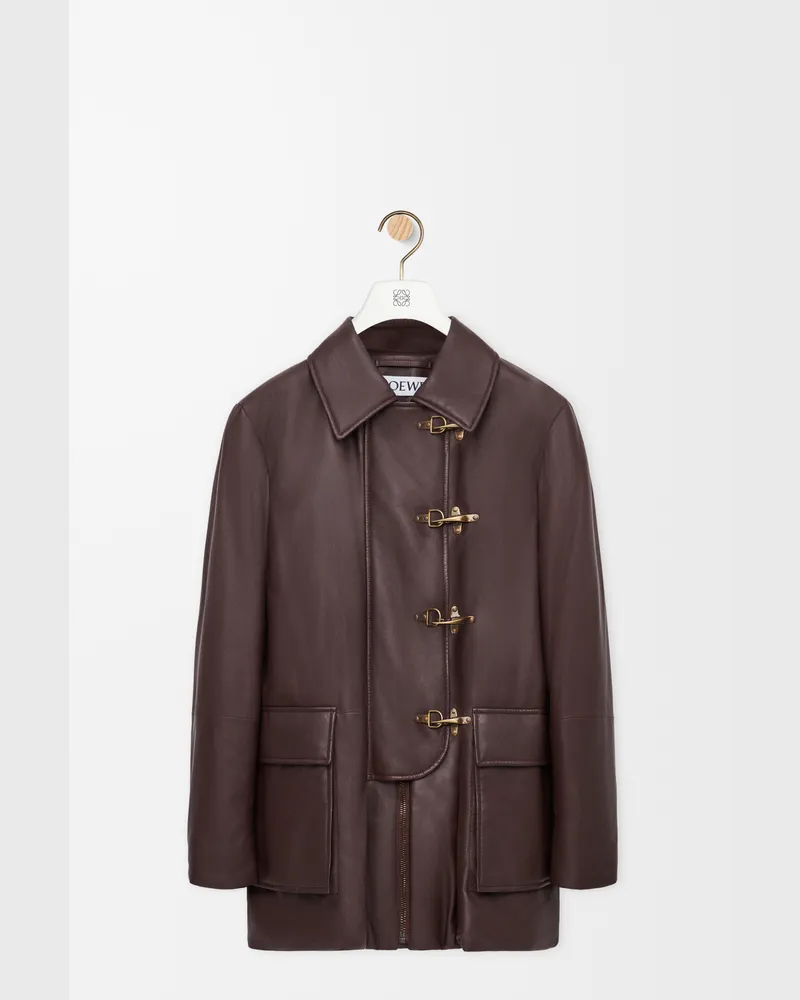 Loewe Coat In Nappa Lambskin Size Hombre Chocolate