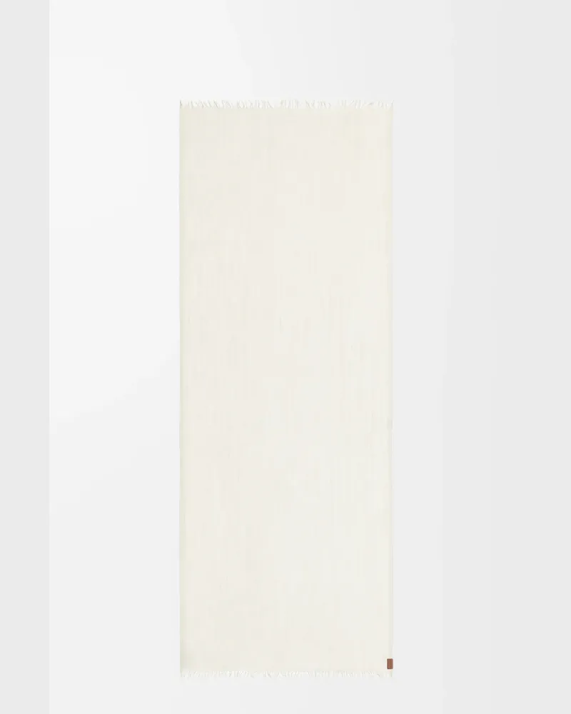 Loewe Scarf In Cashmere Mujer White