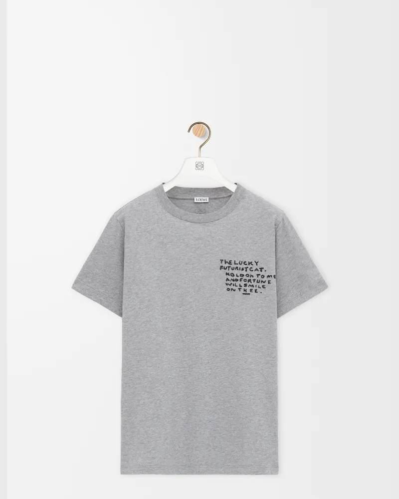 Loewe Regular Fit T-shirt In Cotton Size Mujer Grey