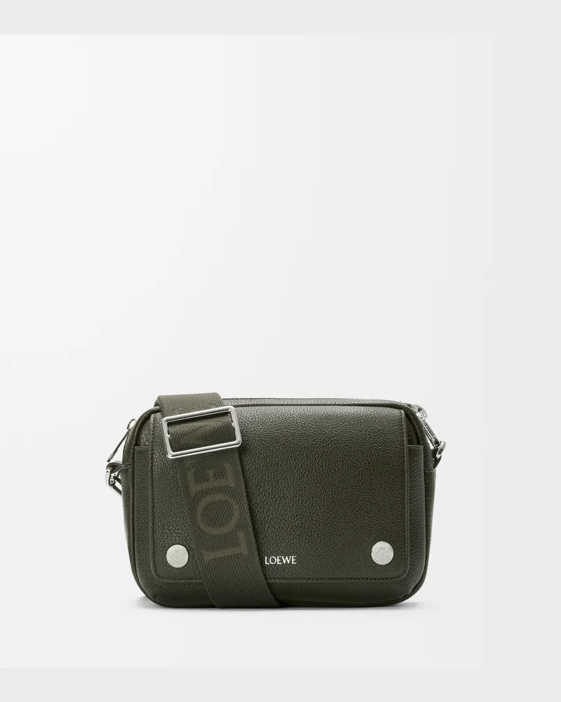 Loewe Small Pebble Messenger Bag In Supple Grained Leather skin Hombre Dark