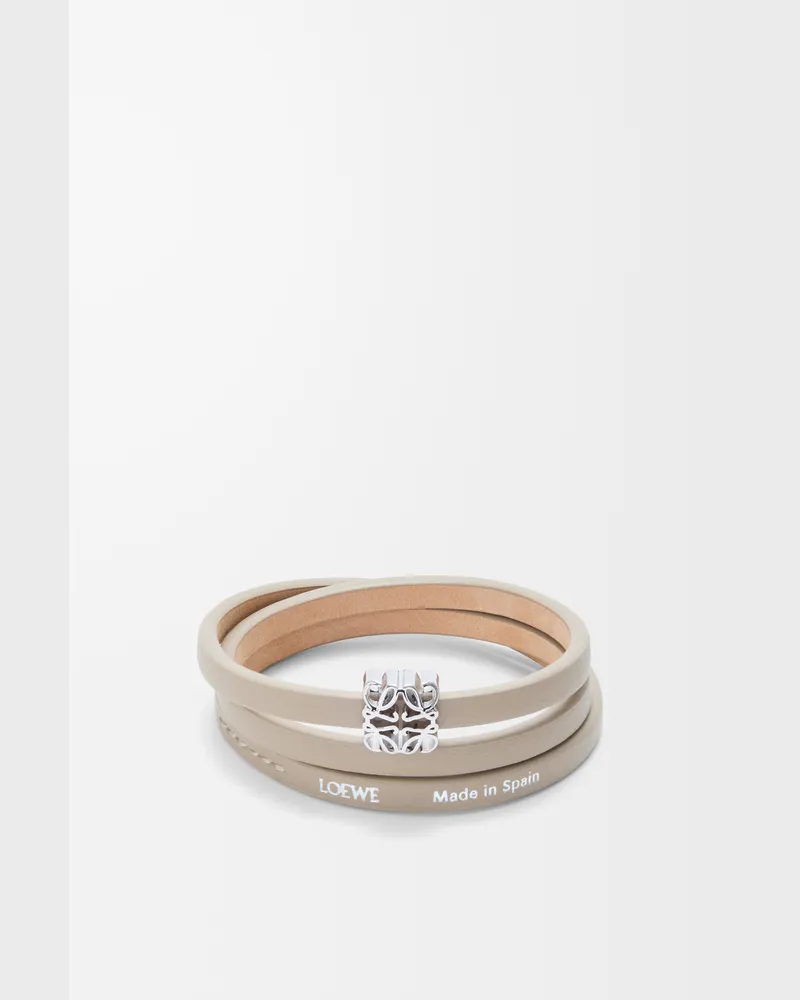 Loewe Anagram Bombé Twist Bracelet In Leather skin Size Mujer Corda