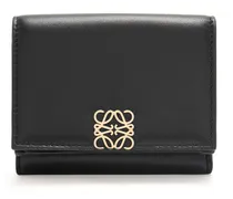 Luxury Puffer Anagram trifold wallet in shiny nappa calfskin