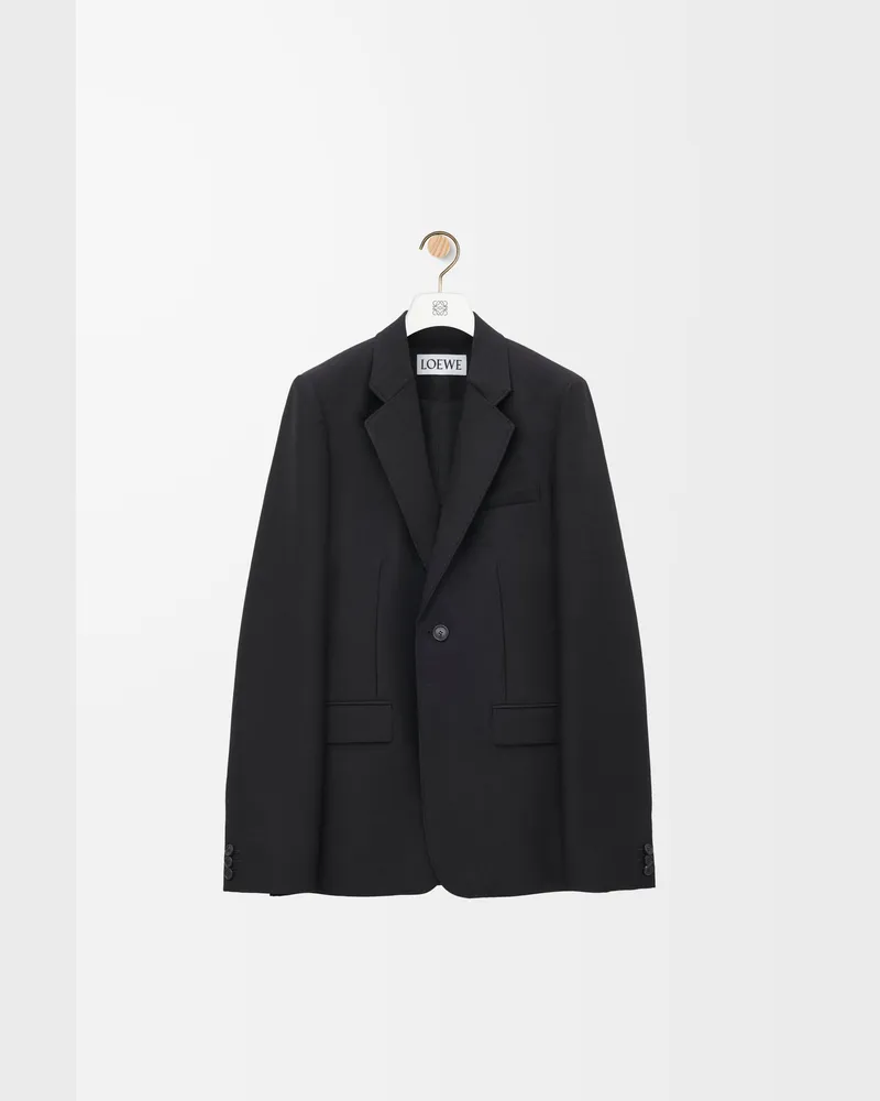 Loewe Jacket In Wool And Silk Size Hombre Black