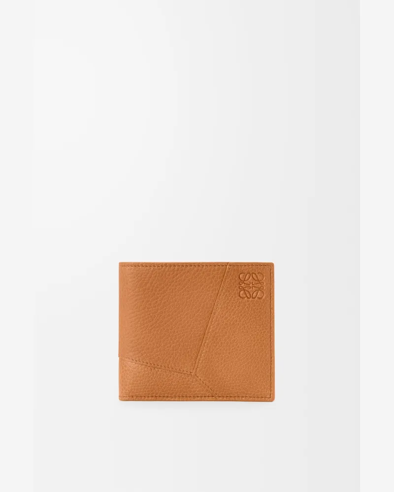 Loewe Puzzle Bifold Wallet In Supple Grained Leather skin Hombre Light