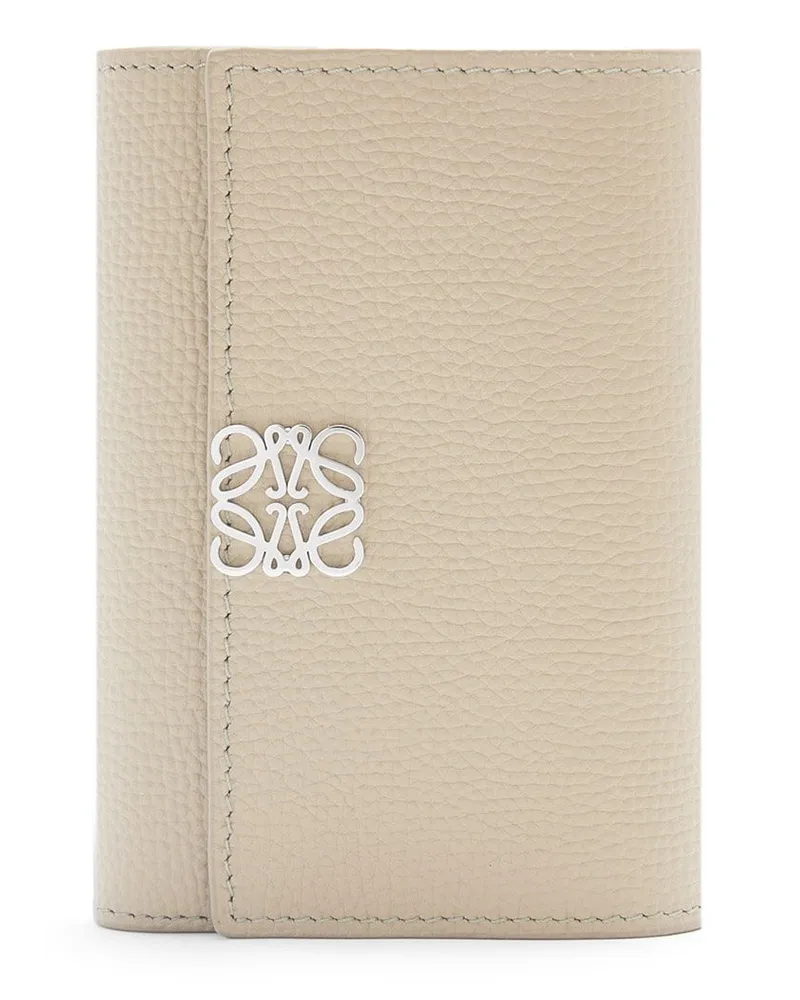 Loewe Luxury Anagram small vertical wallet in pebble grain calfskin Light