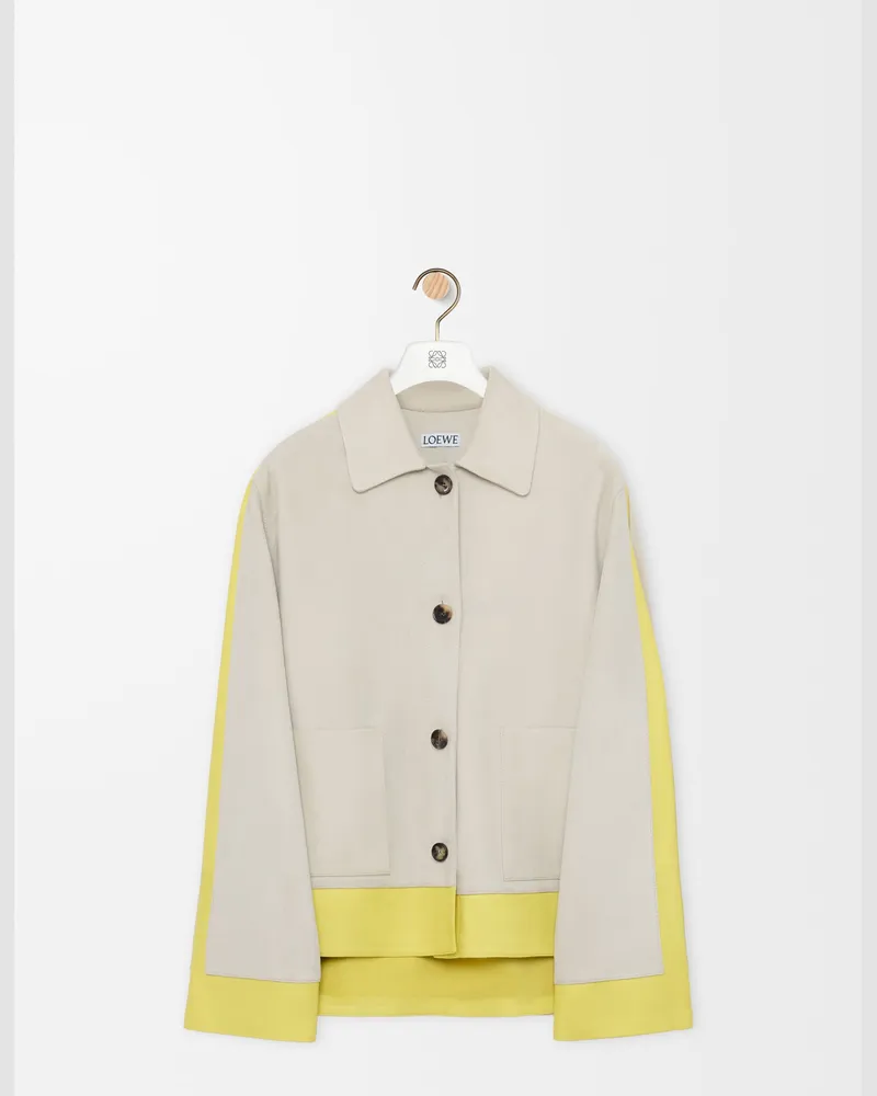 Loewe Turn-up Jacket In Suede Lambskin Size Mujer Light