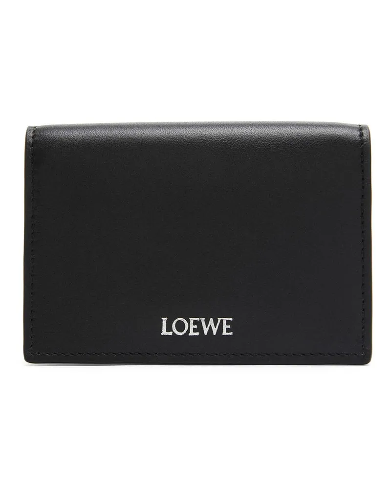 Loewe Luxury Slim bifold cardholder in shiny nappa calfskin Black