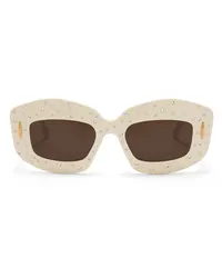 Loewe Luxury Smooth Pavé Screen sunglasses in acetate Ivory