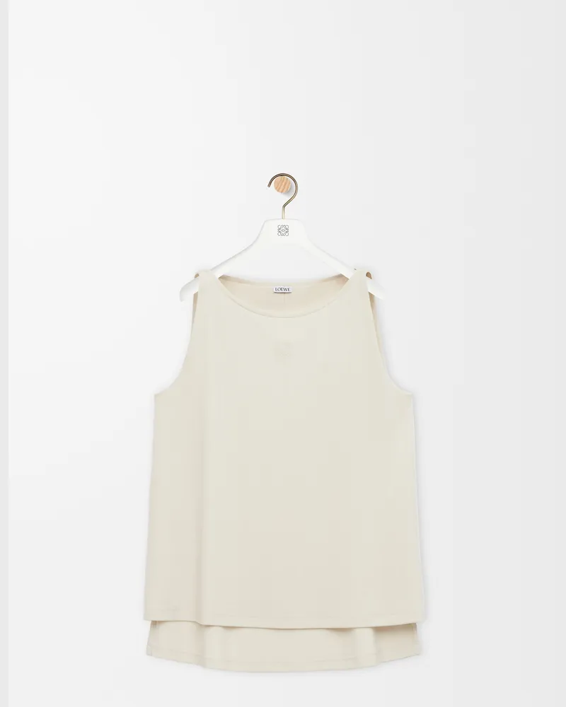 Loewe Anagram Top In Viscose Blend Size Mujer Vanilla