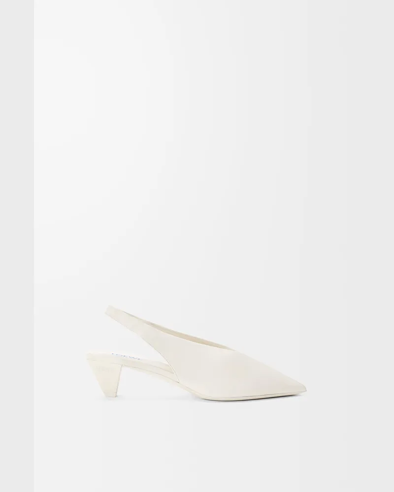 Loewe Origami Cubic Slingback In Lambskin Size Mujer White