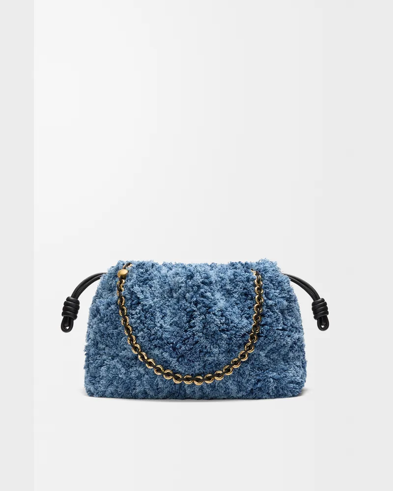 Loewe Medium Flamenco Purse In Denim Mujer Blue