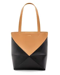 Loewe Luxury Puzzle Fold Tote in shiny calfskin Warm