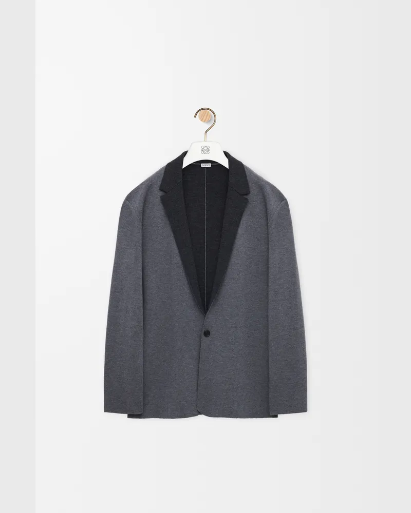 Loewe Jacket In Wool Size Hombre Grey