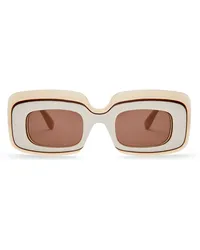 Loewe Luxury Multilayer Rectangular sunglasses White