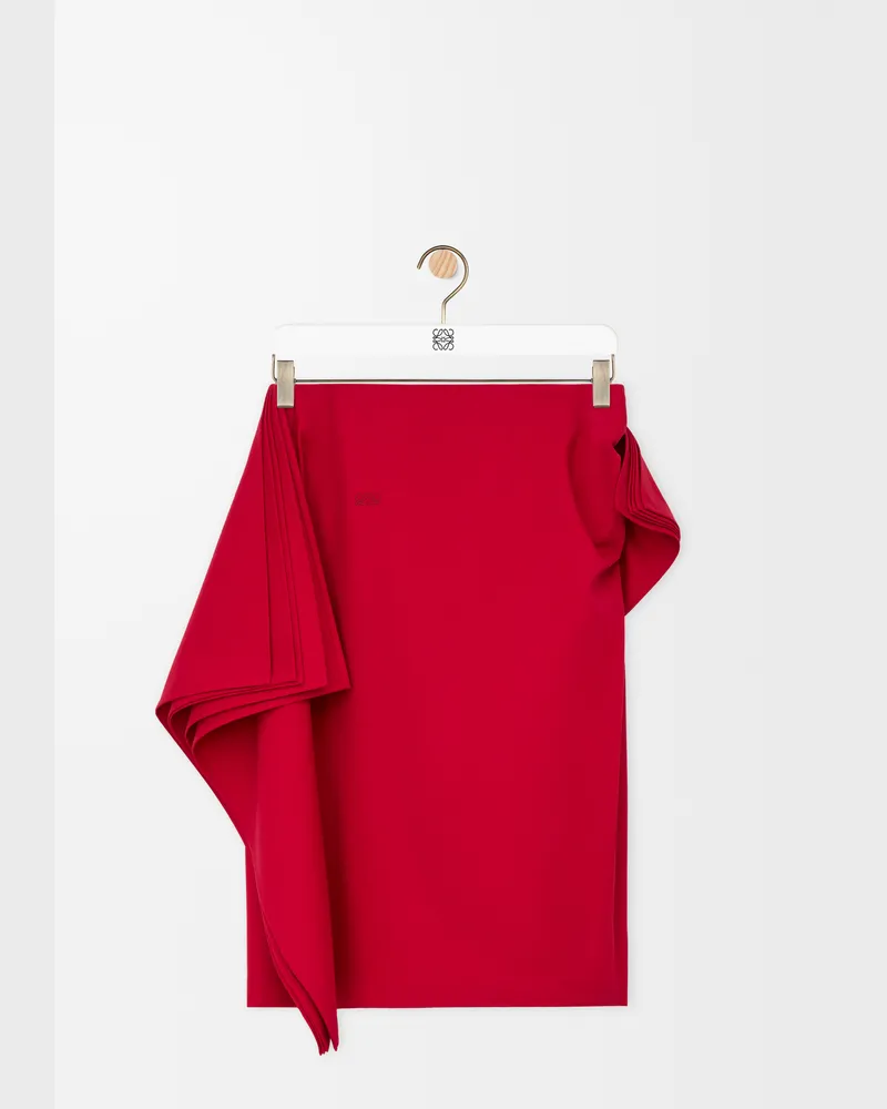 Loewe Skirt In Cotton And Silk Size Mujer Red
