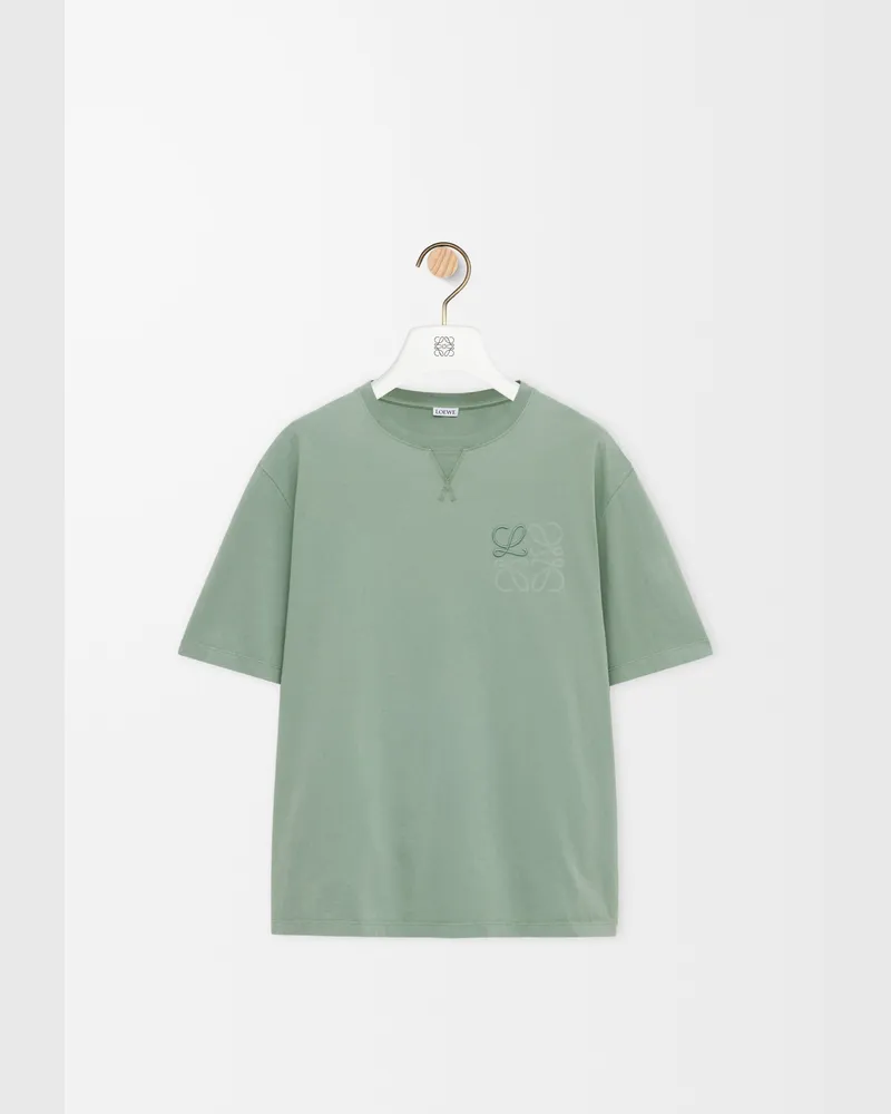 Loewe Loose Fit T-shirt In Cotton Size Hombre Sage