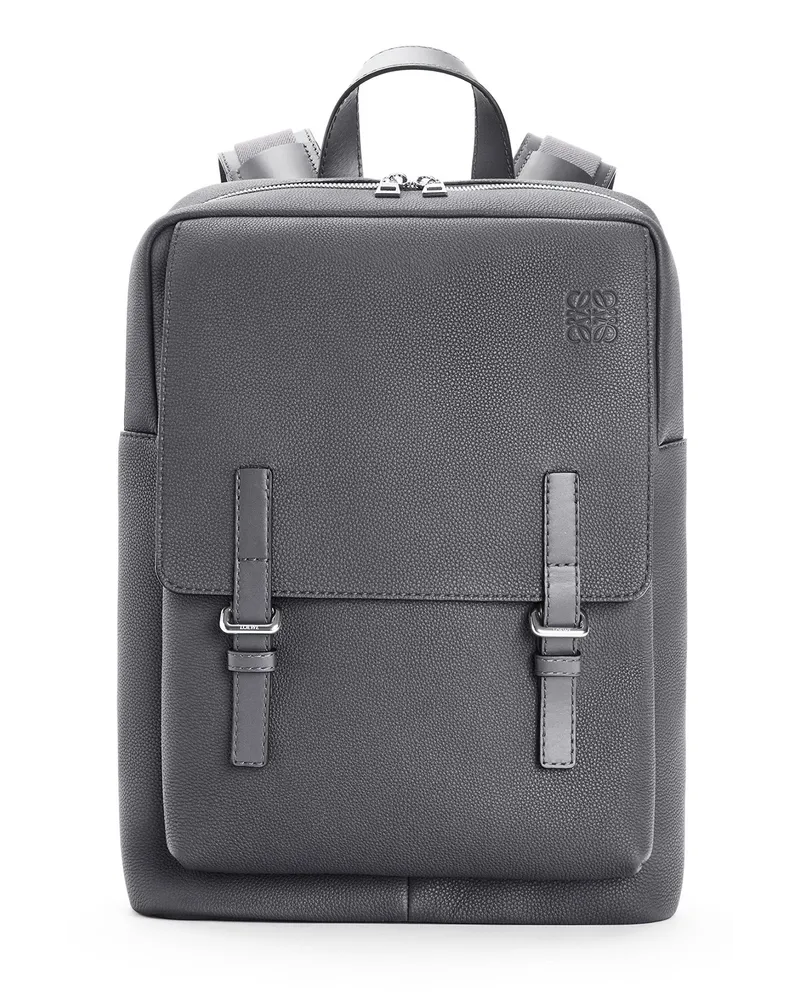 Loewe Luxury Military Backpack In Soft Grained Calfskin Anthracite