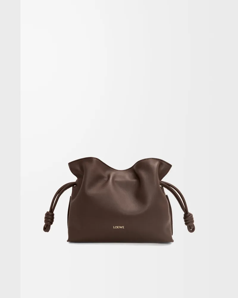 Loewe Mini Flamenco Clutch In Nappa Leather skin Mujer Chocolate