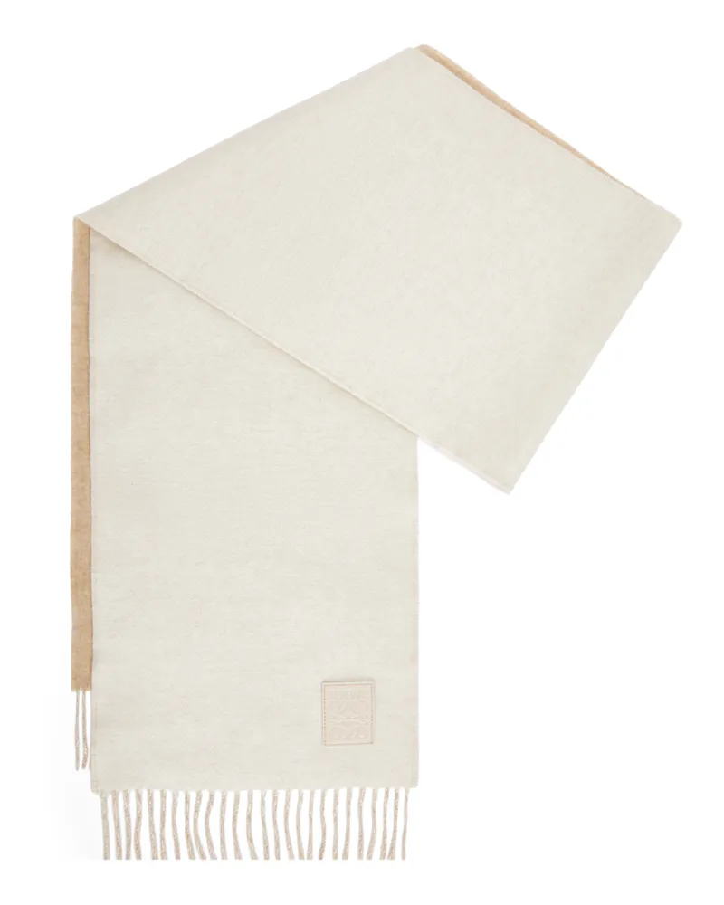 Loewe Luxury Scarf in wool and cashmere Ivory