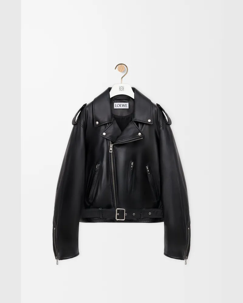 Loewe Biker Jacket In Nappa Lambskin Size Hombre Black