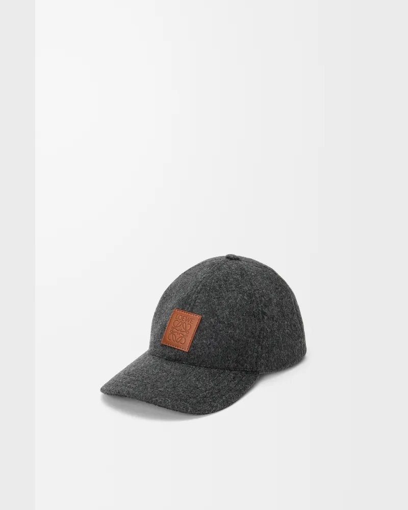 Loewe Patch Cap In Wool Size Hombre Grey