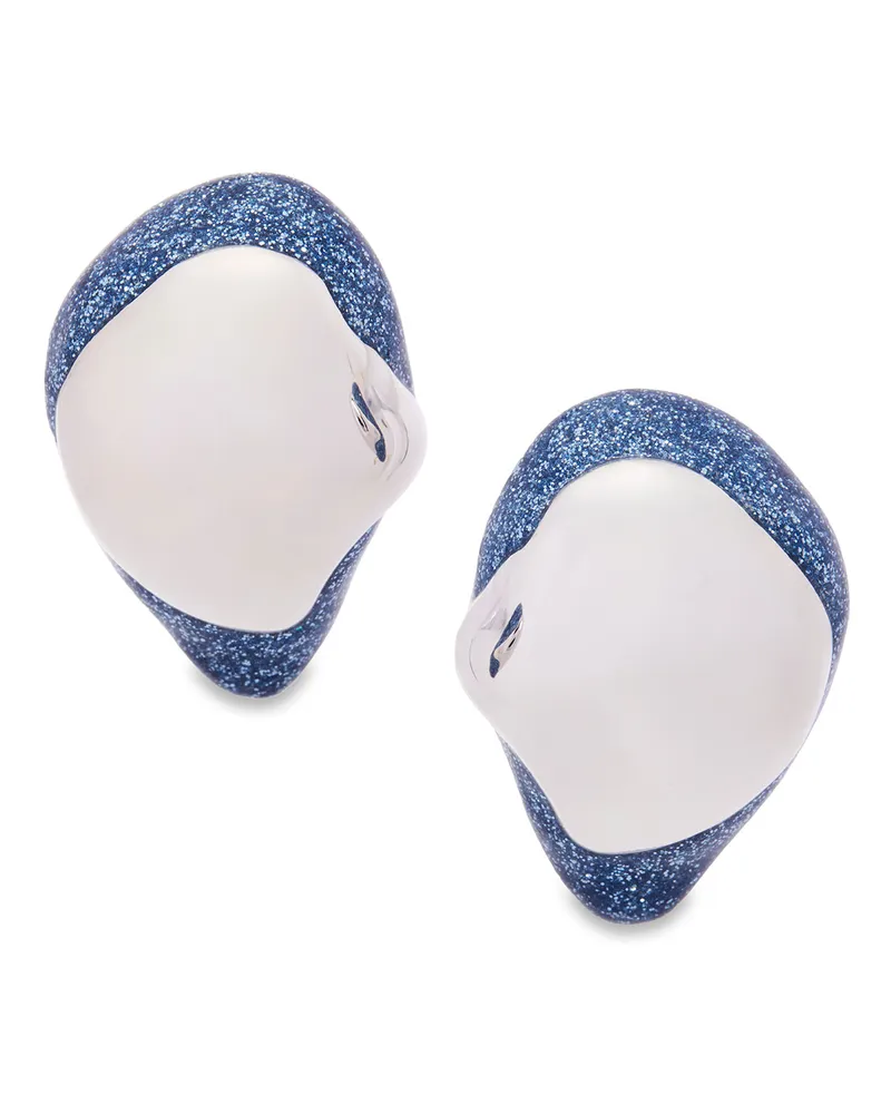 Loewe Luxury Foam Drip earrings in sterling silver and enamel Silver