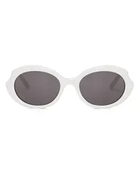 Loewe Luxury Mini Oval Slim sunglasses White