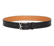 Luxury Layered Cross Buckle belt in smooth calfskin