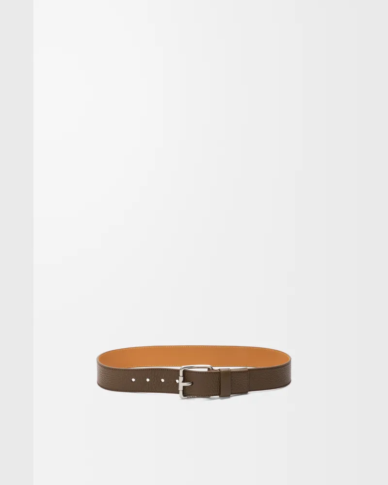 Loewe Roller Curve Belt In Supple Grained Leather skin Size Hombre Tundra