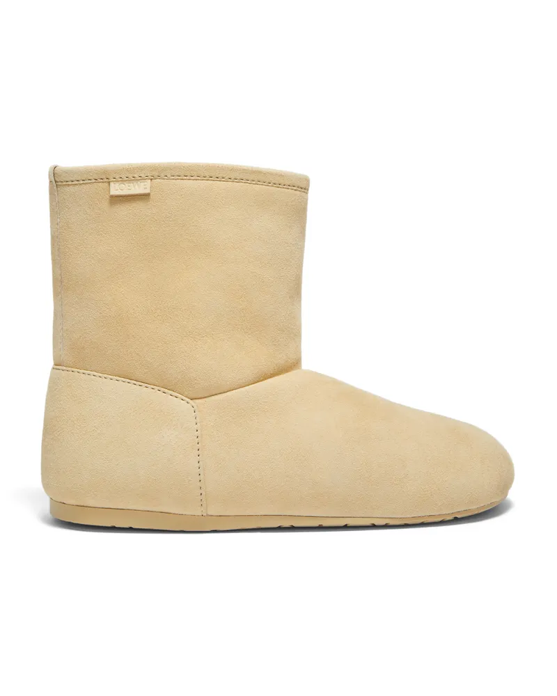 Loewe Luxury Lago boot in suede and shearling Medium