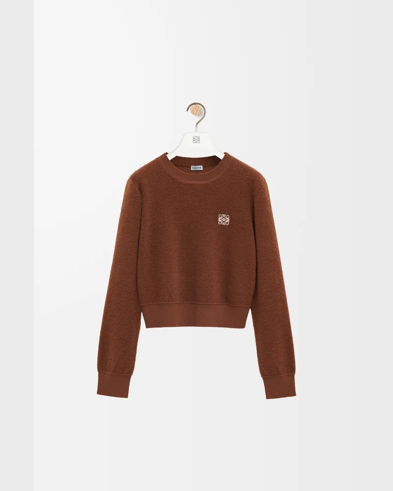 Loewe Anagram Sweater In Wool Size Mujer Brown
