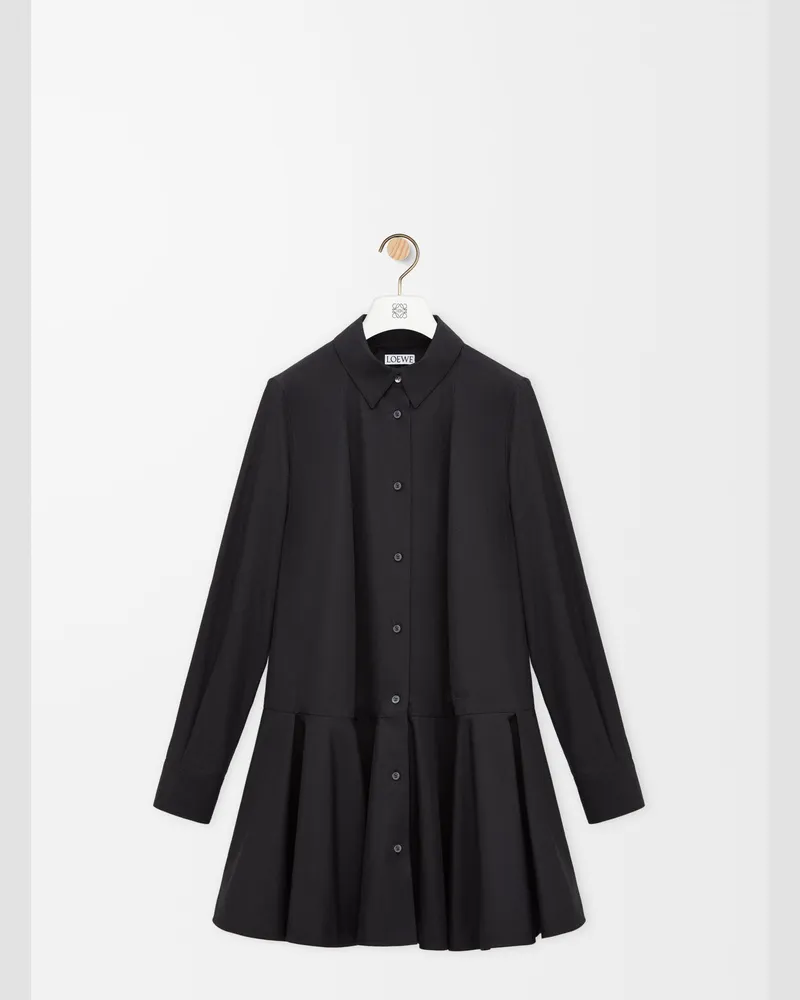 Loewe Shirt Dress In Cotton Size Mujer Black