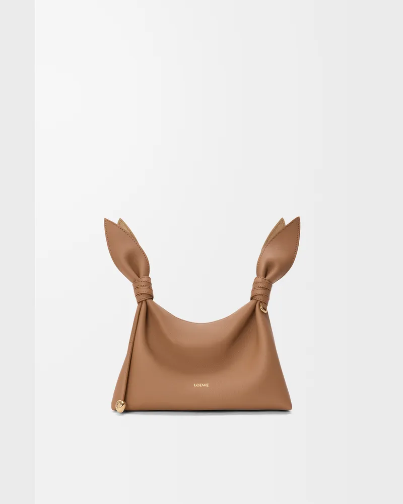 Loewe Mini Scarf Bag In Leather skin Mujer Mocha