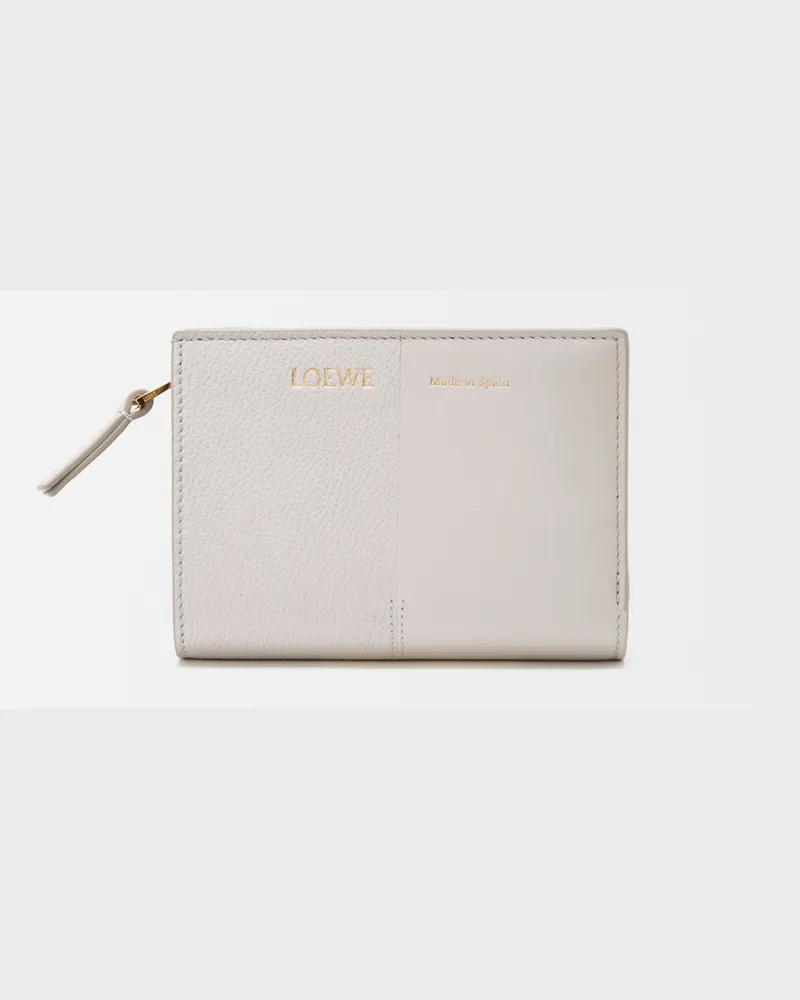 Loewe Duet Compact Wallet In Smooth And Grained Leather skin Mujer Light
