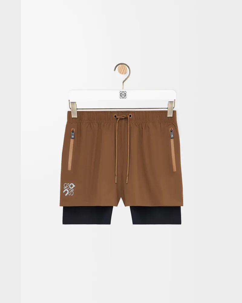 Loewe Performance Shorts In Technical Shell Size Hombre Toffee