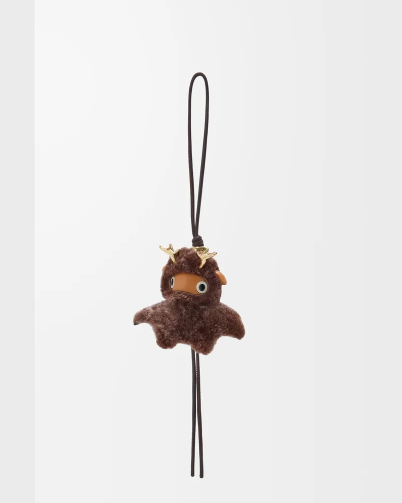 Loewe Fawnie Charm In Shearling Mujer Brown